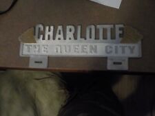 Vintage Charlotte Queen City North Carolina License Plate Topper Sign picture