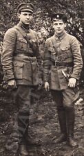 1920 LATVIA Liberation War OFFICERS in Early Type Uniform with DIRK КОРТИК Photo picture