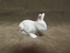 Vintage Milk White Glass Bunny Rabbit Figurine Ears Up and Resting on all 4 picture