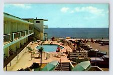 Postcard Virginia Beach VA Aeolus Resort Hotel Pool 1970s Unposted Chrome picture