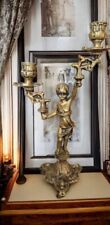 *RARE* 1950s Hollywood Regency Torchere Figural Candlestick Holder *RARE* picture