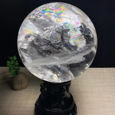 8.03LB TOP Natural Rainbow clear White Quartz Sphere Crystal Ball Reiki Healing picture