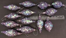 Set Of 13 Sparkling Purple Holiday Ornaments picture