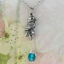 Kookaburra Souvenir Necklace Blue Crystal Australiana Gift, Australian Made picture