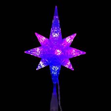 Color Changing Lighted Bethlehem Star Christmas Holiday Tree Topper UL 10 Lights picture