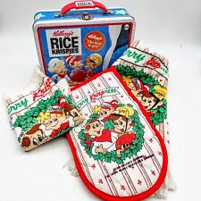 1984 Kellogg's Rice Krispies Merry Krispness Kitchen Set and Metal Lunchbox picture