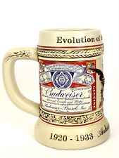 Budweiser Evolution of the Label 1934-39 State Convention Beer Mug Stein picture