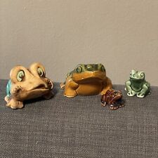 Vintage Ceramic Frog Lot Of 4 Mixed Lot Enesco Made In Japan picture