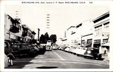 Vintage Postcard Burlingame Avenue and Depot Burlingame California A5 picture