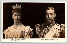 Vintage Postcard RPPC H.M. Queen Mary H.M. King George V. picture