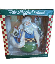 Santa Claus Ornament Fabric Mache Classic Collectibles Christmas Tree Gifts picture