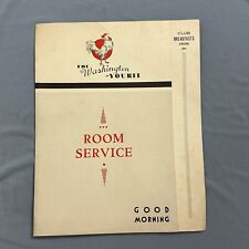 Vintage Menu Washington Youree Hotel Shreveport LA Morning Room Service picture