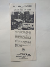 Vintage California State Park System Rules Regulations Brochure picture