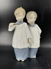 Vintage Lladro NAO Choir Boys With Bell Porcelain Figurine Retired 1072 picture