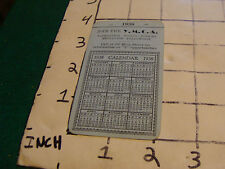 vintage business card: 1938 Y.M.C.A. Pocket Calendar picture