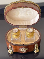 Antique French Napolean III Perfume Scent Casket Eglomise Bottles Grand Tour picture