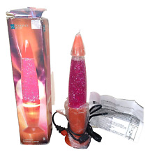 Vintage 2004 Red Pink Glitter Lamp (Lava Light Style) Unused Y2K Original Box picture