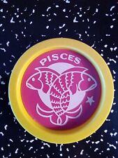 Sweet Retro Vtg MCM Astrology Zodiac Plastic Drink Coaster PIECES  picture