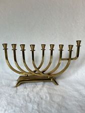 Menorah Modernist  Brass Made In Israel picture