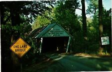 Vintage Postcard- Ruffs Mills Covered Bridge, Cobb County, GA. picture