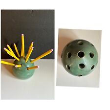 VTG SPUTNIK effect hand crafted studio pottery pencil-pen holder / or flowers picture