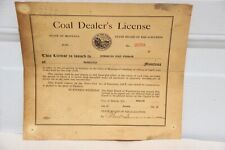 1942 Montana Coal Dealers License Harlowton Montana picture