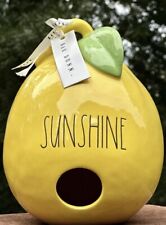 Rae Dunn Yellow Lemon Shaped Birdhouse SUNSHINE Brand New picture