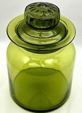 Vintage 1950s Medium Takashi Green Handblown Glass Canister picture