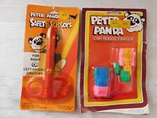 Peter Panda Car Robot Eraser + Scissors Child World Childrens Palace 1984/85 new picture