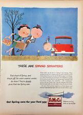 Vintage FoMoCo 1957 Print Ad Spring Tune Ups With Genuine Ford Parts picture