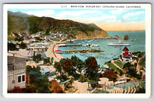 c1920s Main View Avalon Bay Catalina Island California Antique Postcard picture