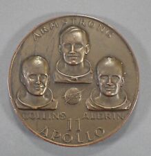 1969 Nasa Apollo 11 Bronze Medallic Art Medal Armstrong Collins Aldrin picture