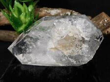 Big Double Terminated Tibetan Black Phanton Quartz Crystal TWIN RAINBOWS 390gr picture