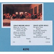 JB4191P Grace Before/After Meals Paper Holy Card Pack of 100 Pieces picture