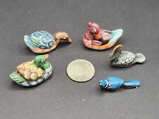 Vintage Miniature Hand Painted Ducks Set Of 5 picture