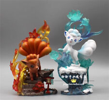 Anime Alolan Vulpix PVC Figure 15cm Goupix Figurines Model W/Base Collection Toy picture