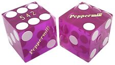 Peppermill Reno Casino Craps Dice Purple Polished Italic Print Matching Serial # picture