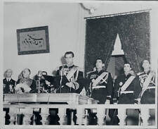 Reza Pahlevi Opening the Persian Parliament 1955 Photo - Shah Opens Persian Parl picture