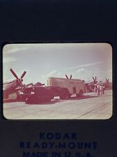 US Military Plane Tank Kodak Blue Border 35mm Slide Aircraft picture