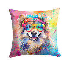 Keeshond Hippie Dawg Fabric Decorative Pillow DAC2519PW1818 picture