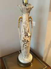 Antique Royal Dux Bisque Monumental Vase Lamp picture