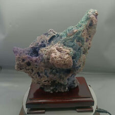 Purple AAA Botryoidal Chalcedony Grape Agate Crystal Cluster + Stand 2.95KG picture