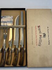 Vtg Regent Sheffield England Cutlery Forever Sharp Stainless Steel Carving 4pc picture