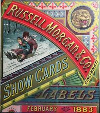 1883 Rare Russell & Morgan Trimmed Calendar Playing Cards MFG Chromolithographic picture