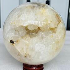 Natural Cherry Blossom Agate Sphere Quartz Crystal Ball Healing 1220G picture
