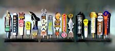 15  BEER TAP HANDLE DISPLAY LOT OF 3 EACH 5 TAP DISPLAYS WALL MOUNT W/ BRACKETS picture