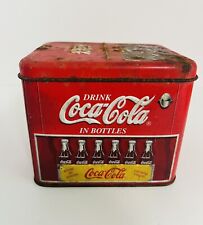 NEW  Old VTG Coca-Cola Brand Cooler Tin Drink Coca-Cola In Bottles Ice Cold picture