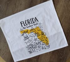 Vintage Souvenir Florida Sunshine State Kitchen Tea Towel State Symbols picture
