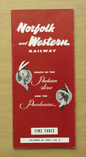 N&W NORFOLK & WESTERN Public Timetable: 10/26/58 System picture