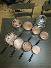 15 Pc Lot Vintage Revere Ware Copper Clad Skillet Saucepans Pots w/Lids picture